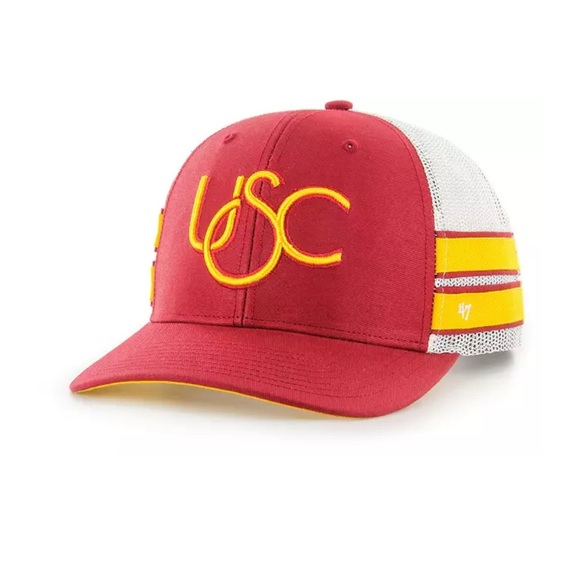 *NWT* USC TROJANS '47 Brand "TRUCKER" Vintage Logo NCAA Snapback Hat (OSFM) - Picture 1 of 6